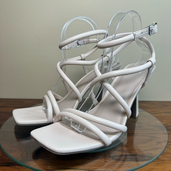 BP. Nordstrom Ashlyn Square Toe Strappy Sandal - Beige - Picture 4 of 16
